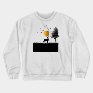 sunset deer Crewneck Sweatshirt